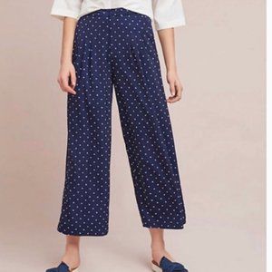 NWT Anthropologie EVIDNT Polka Dot Wide Leg Pants
